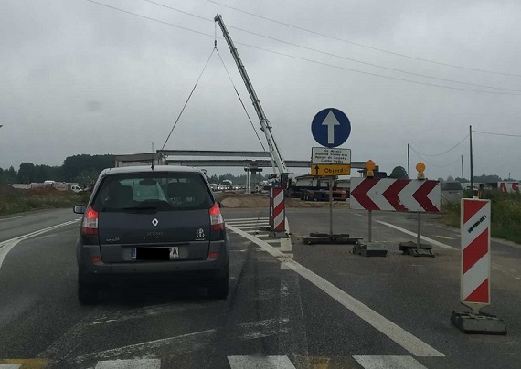garwolin - Utrudnienia na DK 17 w Gadce