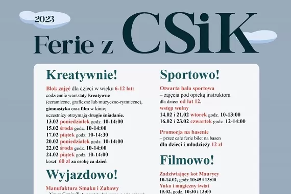 garwolin - Ferie zimowe z CSiK garwolin - Ferie zimowe z CSiK